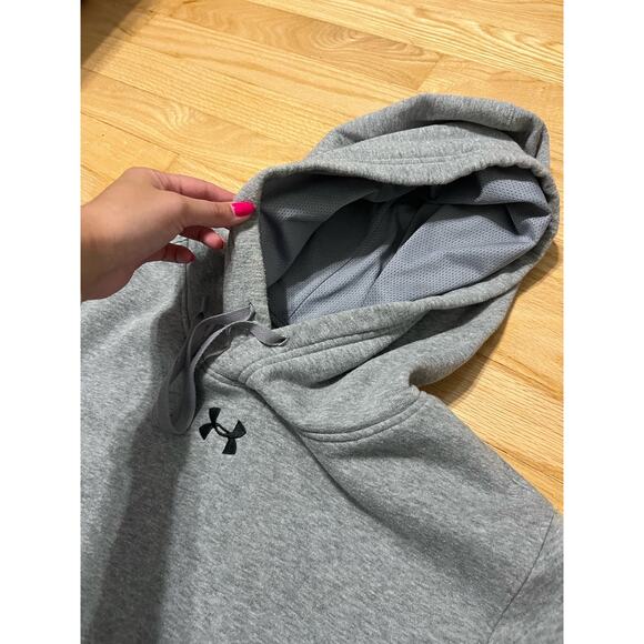 Unisex Gray Under Armour Pullover Hoodie - Picture 3 of 7